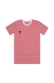 White Red Stripe Tee