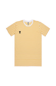 White Yellow Stripe Tee