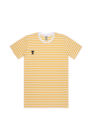 White Yellow Stripe Tee